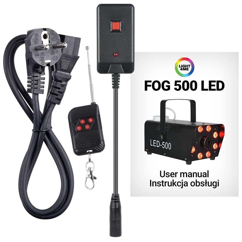 Light4Me Fog 500 RÖKMASKIN 500W med RGB LED Lys