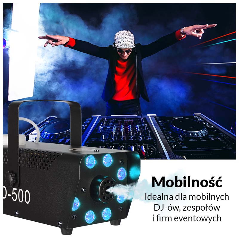 Light4Me Fog 500 RÖKMASKIN 500W med RGB LED Lys