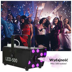 Light4Me Fog 500 RÖKMASKIN 500W med RGB LED Lys