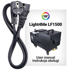 LIGHT4ME LF1500 ultraljudsmaskin för tung rök + fjärrkontroll