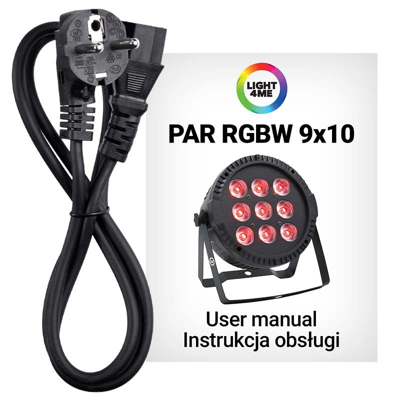 LIGHT4ME PAR RGBW 9x10 scenespotlight LED-lysarmatur