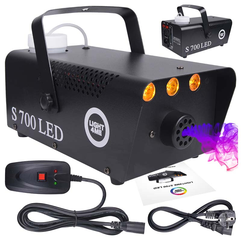 LIGHT4ME S 700W LED rökgenerator effektgenerator fjärrkontroll