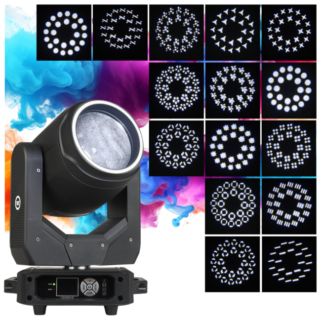 LIGHT4ME FOCUS 200W BEAM RING LED moving head