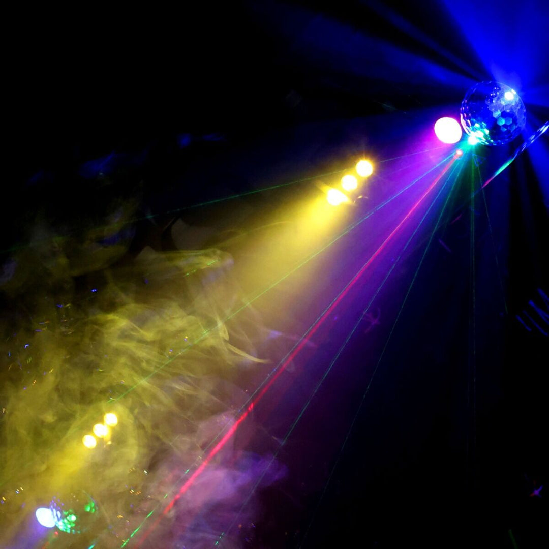 Light4Me GIG SET 2 Festpakke – Rökmaskin, Boblemaskin & 4-i-1 Ljuseffekt