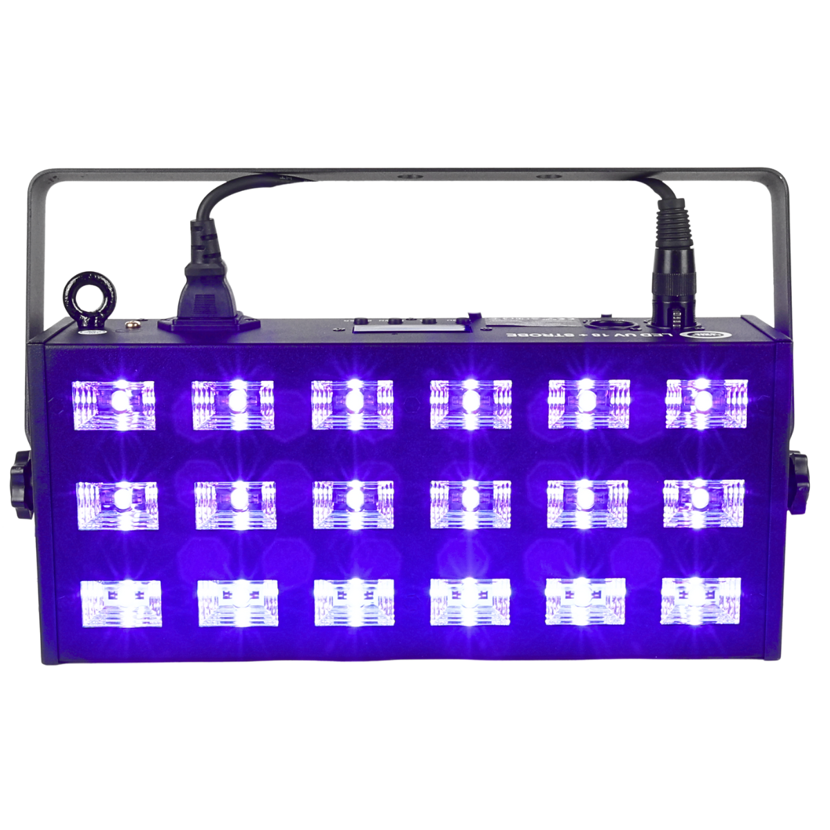 LIGHT4ME LED UV 18x3W spotlight + strobe DMX
