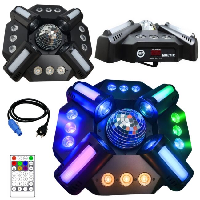 LIGHT4ME MULTIX 3-i-1 LED-scensisk multieffektlampa