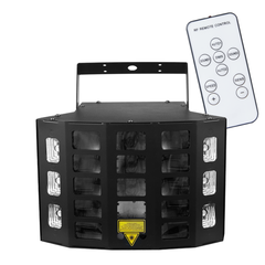 Light4Me Turbo Derby 4-i-1 – RGBW, UV, strobe & laser