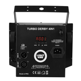 Light4Me Turbo Derby 4-i-1 – RGBW, UV, strobe & laser