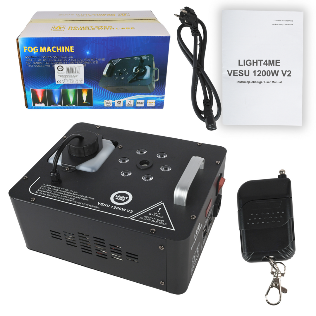 Light4Me VESU 1200W V2 Vertikal Rökmaskin med RGB LED