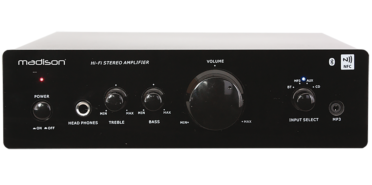 MAD1000 HI-FI-förstärkare med Bluetooth (2x50W)
