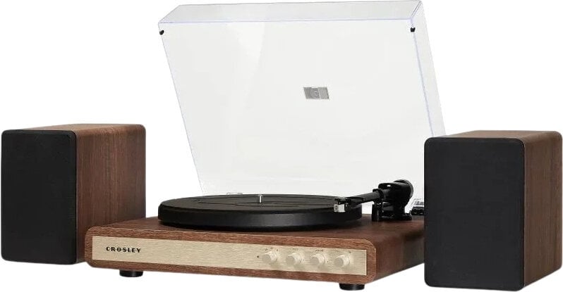 Crosley C65 skivspelare med högtalare, Valnöt