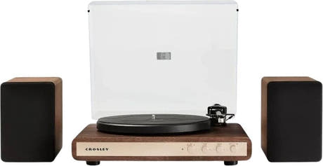 Crosley C65 skivspelare med högtalare, Valnöt
