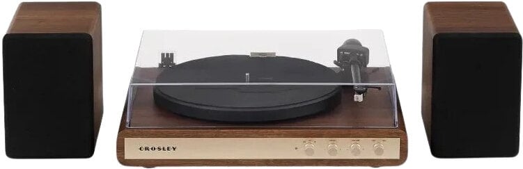 Crosley C65 skivspelare med högtalare, Valnöt