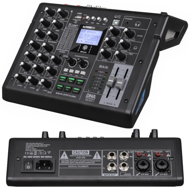 DNA MIX-EFF 4 kanaler, Bluetooth, USB & DSP