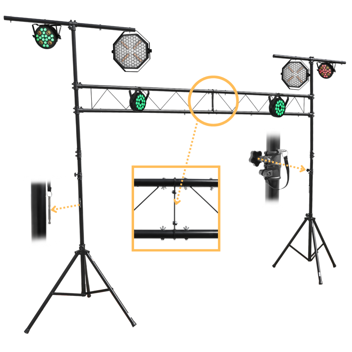 Lysstativ system 240-400cm (120kg)