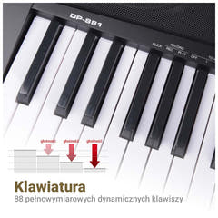 MK DP 881 digitalklaver inlärningstangenter