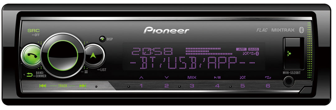 Pioneer MVH-S520BT Bilradio med Bluetooth och USB 