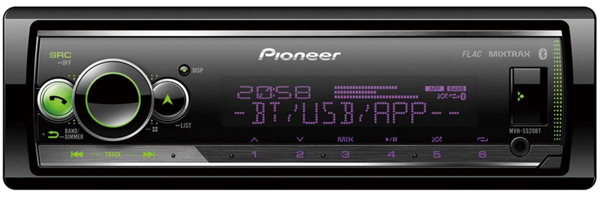 Pioneer MVH-S520BT Bilradio med Bluetooth och USB 