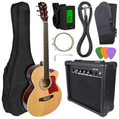 V-TONE EAG SET NT elektrisk akustisk gitarr + förstärkare, Naturel