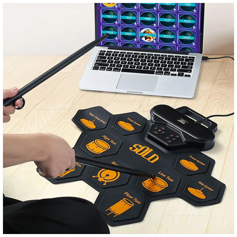 Roll-Up Elektronisk Trummset USB-C MP3