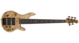 Michael Kelly Pinnacle 5 femsträngad elbas, Natural Burl