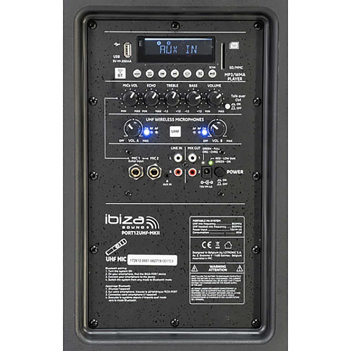 Ibiza PORT12UHF-MKII (svart)