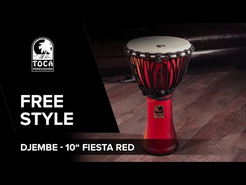 Toca Djembe Freestyle Rope Tuned - Woodstock Purple (SFDJ-10WP)