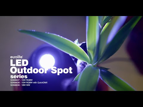 EUROLITE LED Outdoor Spot 15W RGBW med markspjut