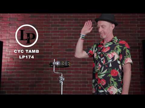Latin Percussion Tamburin Cyclops monterbar - mässingsjingles, svart (LP175)