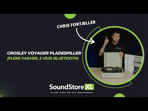 Crosley Voyager skivspelare tvåvägs Bluetooth (Washed Blue)