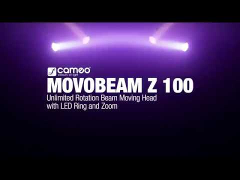 Cameo MOVO BEAM Z100 - Beam-moving head med obegränsad rotation, LED-ring och zoom