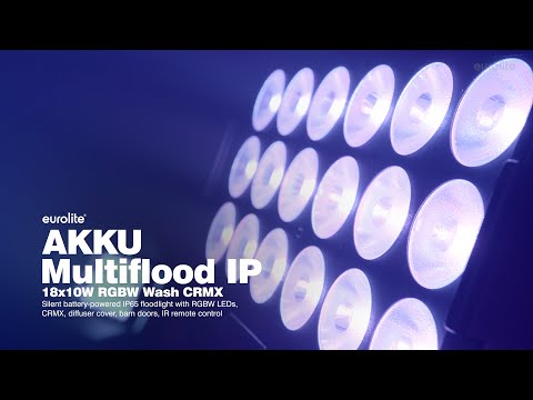 EUROLITE AKKU Multiflood IP 18x10W RGBW Wash CRMX