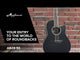 Applause E-akustisk Gitarrer AB28 Super Shallow Bowl Cutaway - svart satin (AB28-5S)