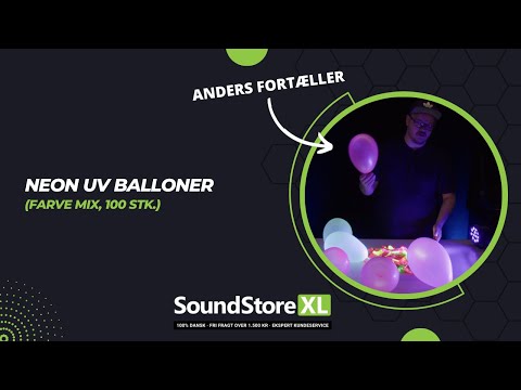 Neonfärgade UV-ballonger (Mix, 100 st.) 