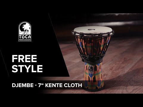Toca Djembe Freestyle med repstämning - Kente Cloth (SFDJ-7K)