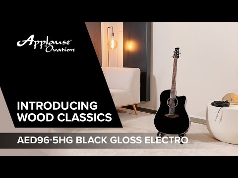 Applause E-akustisk Gitarrer Wood Classics AED96-5HG Black Gloss Electro - svart högglans (AED96-5HG)