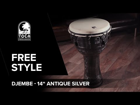 Toca Djembe Freestyle mekaniskt stämd - Kente-tyg (SFDMX-14KB)