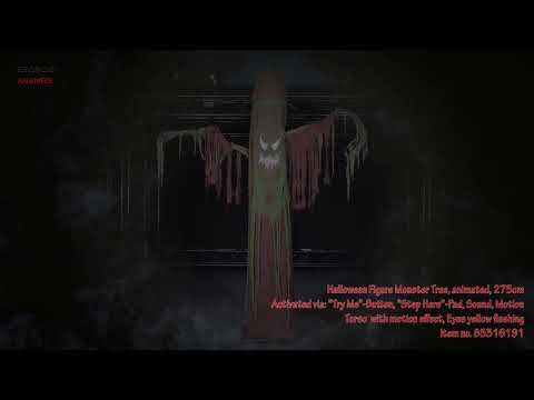 Halloween-figur Monstertræ, animeret, 270 cm
