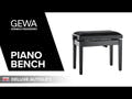 GEWA pianobänk Deluxe Autolift - svart matt