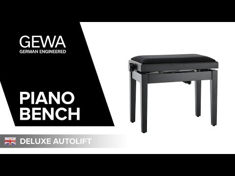 GEWA pianobänk Deluxe Autolift - svart matt