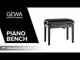 GEWA pianobänk Deluxe Autolift - svart matt