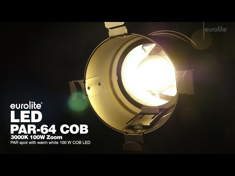 Eurolite LED PAR-64 Lampa COB 3000K Zoom (100W) 