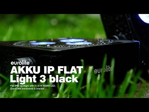 EUROLITE AKKU IP Flat Light 3 bk