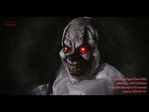 Halloween-figur klovnen Gildo, animeret, 80 cm