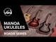 GEWA Tenor E-akustisk Ukulele Manoa Roadie - E-A tenor (Silverskugga)