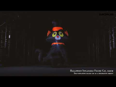 Halloween oppustelig figur kat, 125 cm