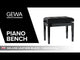 GEWA pianopall Deluxe Leather Black, Highgloss - svart klädsel i konstläder