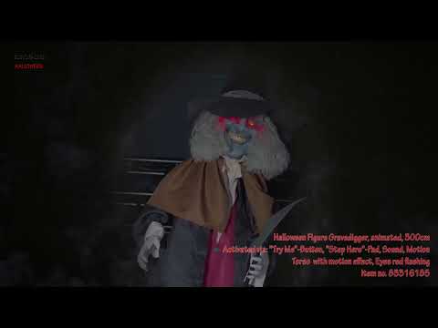 Halloween-figur graver, animeret, 235-285 cm