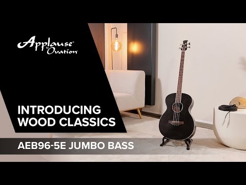 Applause E-akustisk bas Wood Classics AEB96-5E Jumbo Bass - Svart matt (AEB96-5E)