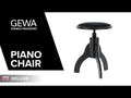 GEWA pianostol Deluxe - Svart högglans
